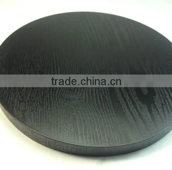 Round Black Wooden Tray for Hotel photo-2