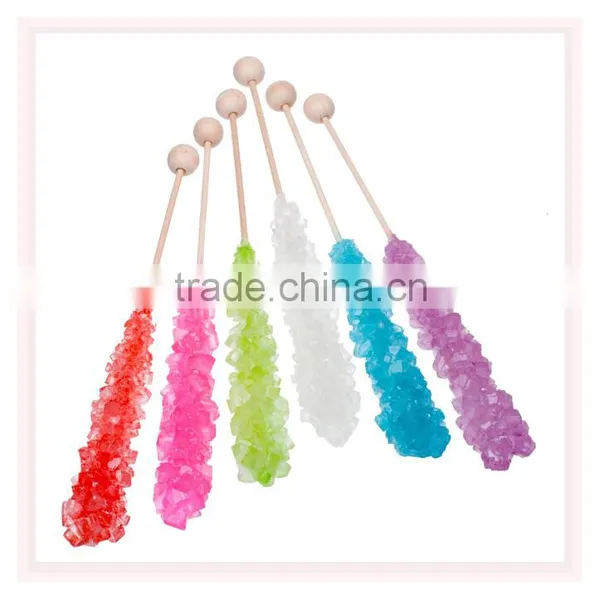 Handmade Colorful Barista Rock Candy Hard Crystal Lollipop Sticks For Tea / Coffee photo-3