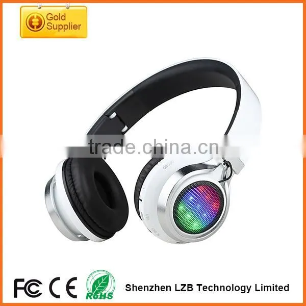 2015 OEM Brand Multi-functions LED Light Stereo Bluetooth Industrial Noise Cancelling Headphones photo-2