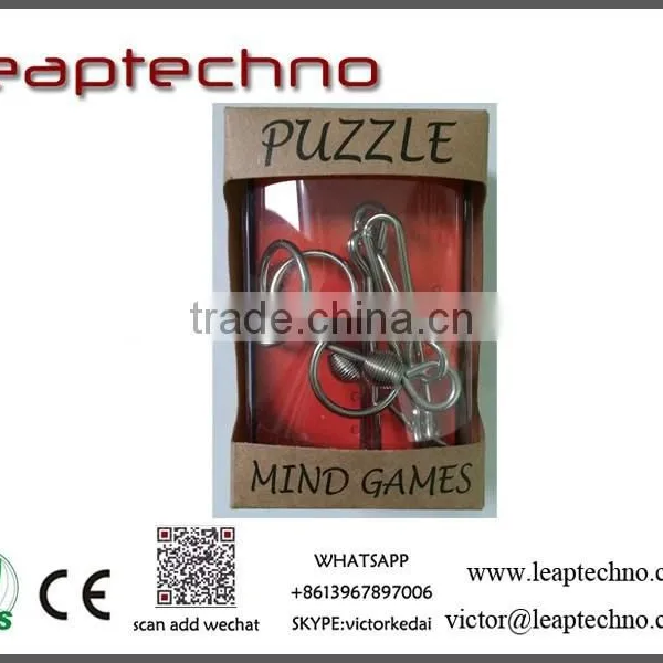 Mind Game Brain Teaser IQ Test Metal Wire Puzzles photo-5