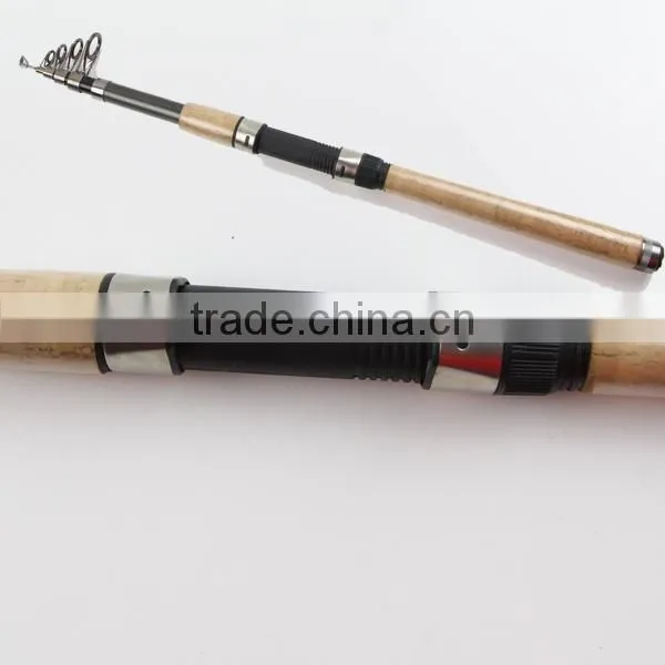 Chinese Cheap Solid Fiber Glass Fishing Rods Cork Handle photo-2