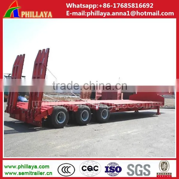 China Trailer Manufacturer Hot Sale 60T Drop Deck Semi Trailer / Lowbed photo-3