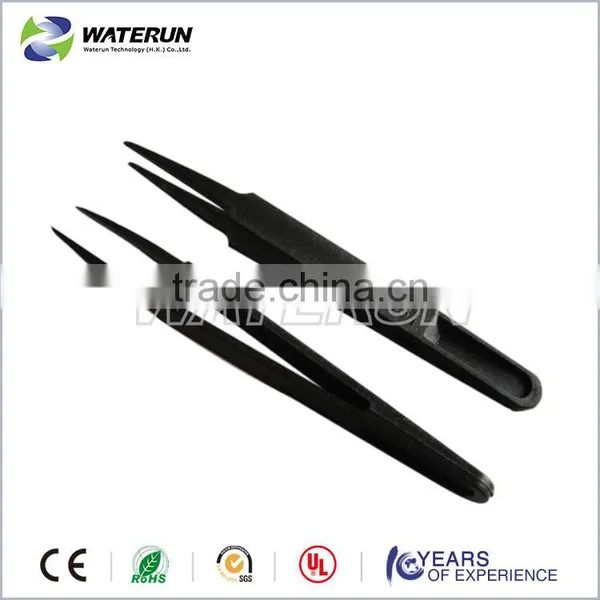 93304 Conductive Black Plastic Tweezers With Plastic Flat Tip photo-4