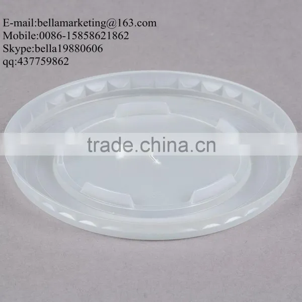 9 Oz. Translucent Flat Plastic Lid With Straw Slot For Paper Cold Cup photo-4