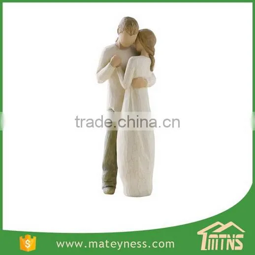 Handmade Painted Decorative Poly Resin Willow Tree Figurines photo-5