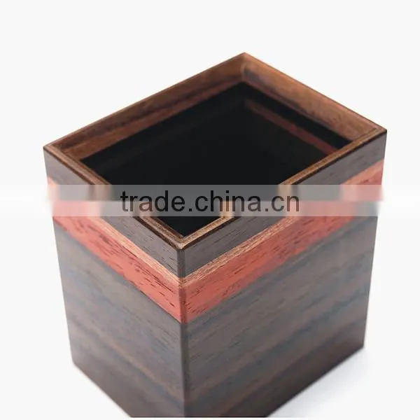 High Quality Square Wood Brush Pot, Stationery Storage Pen Holder photo-5