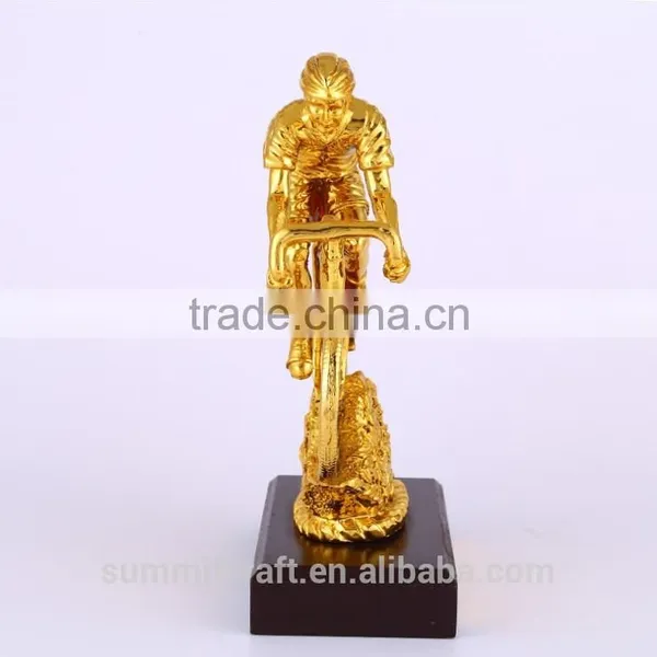 Custom Goldern Resin Bicycle Sports Trophies New Designs Award photo-3