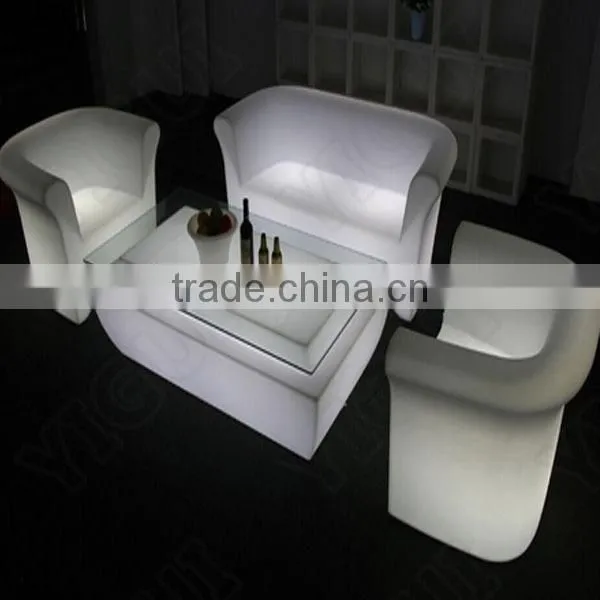 LED High Quality Waterproof Glasses Top+aluminum&PE Base Material Coffee Table photo-4