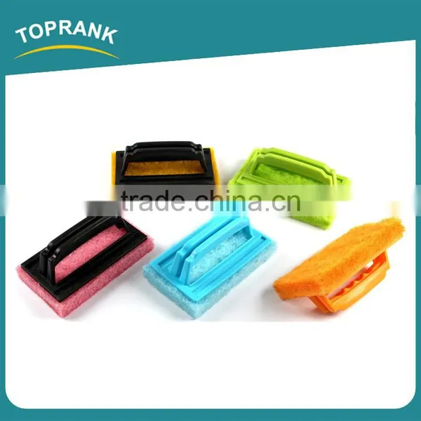 High Quality Colorful Kitchen Scrub Cleaning Dish Pot Sponge Scourer Sponge Scouring Pad With Handle photo-2