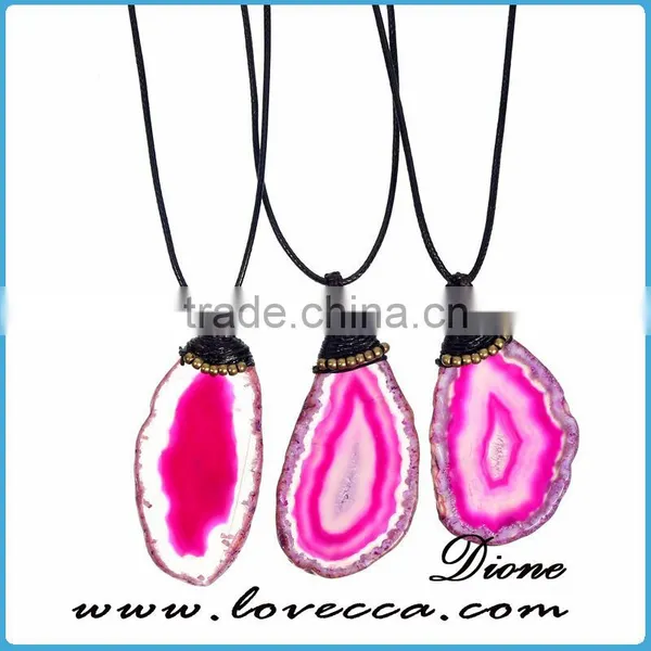 Gift For Wife Mom Natural Agate Necklace Crystal Necklace Stone Agate Jewelry photo-2