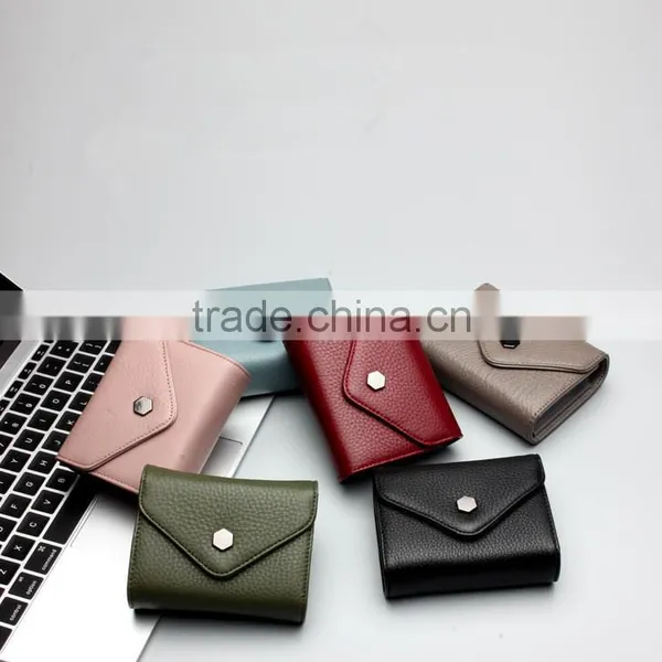 Colorful Factory Direct Wholesale Lichi Pattern Genuine Leather Customize RFID Blocking Card Holder photo-5