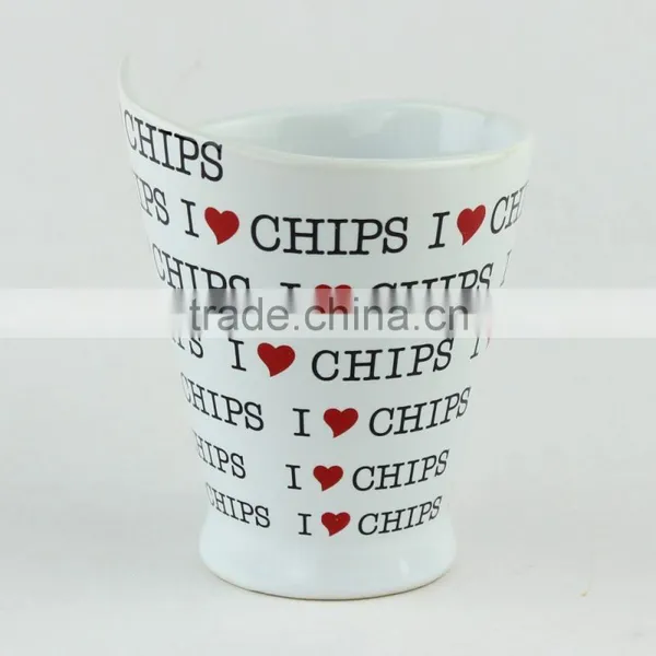Eco-friendly Certification Ceramic Chip Cone Cup photo-3