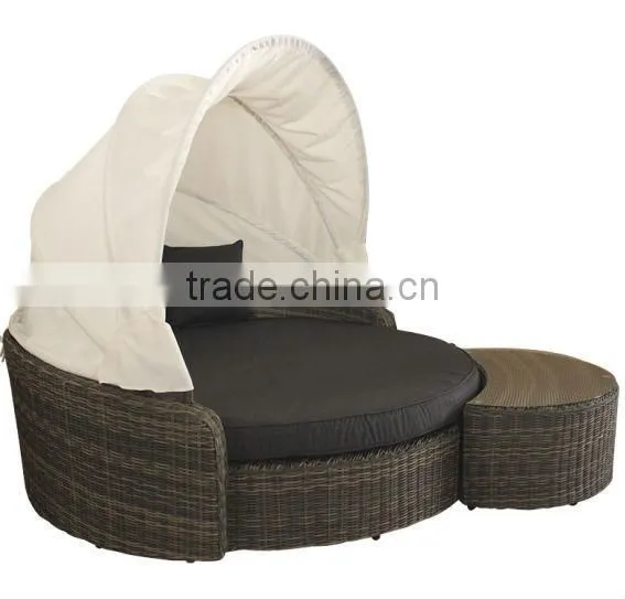 Outdoor Luxury Rattan Wicker Round Daybed Sunbed AE5101 photo-3