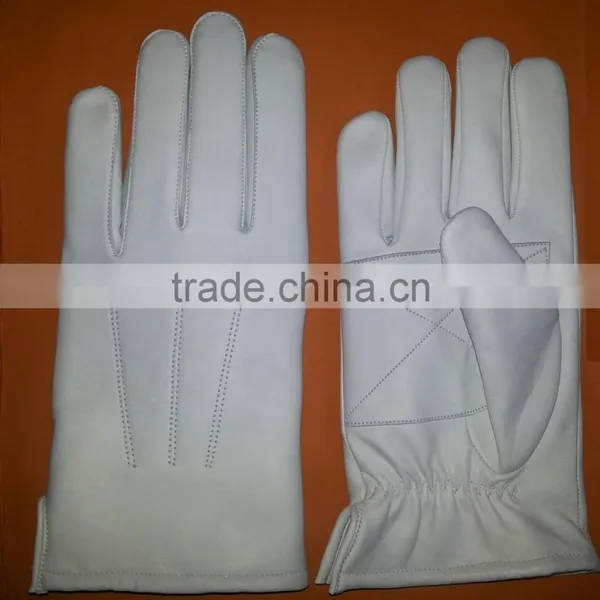 White Leather Gloves
