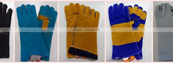 DDSAFETY 2017 Blue Cow Split Welding Glove With Reinforced Palm With One Piece Back photo-6