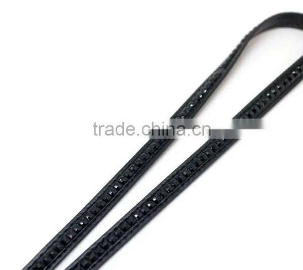 Promotion Gift PU Leather Lanyard With Crystal Gem, Swivel Snap Hooks, Key Ring Accembly, Acrylic Gem Key Chain photo-2