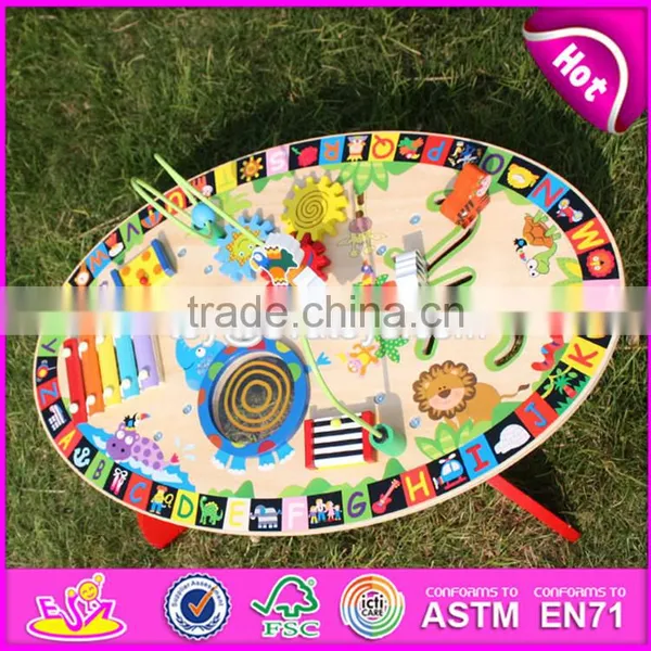 2017 New Design Multi-function Toys Wooden Toddler Activity Table W12D065 photo-5