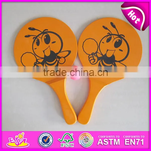 2015 Top Quality Wooden Beach Tennis Racket,Outdoor Wooden Beach Tennis Racket,Wooden Beach Racket With Ball Wholesale W01A094