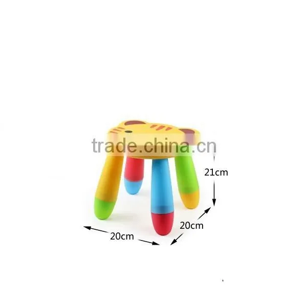 Round Plastic Stool With Heat Printing Cute Frog for Kids High Quality photo-2