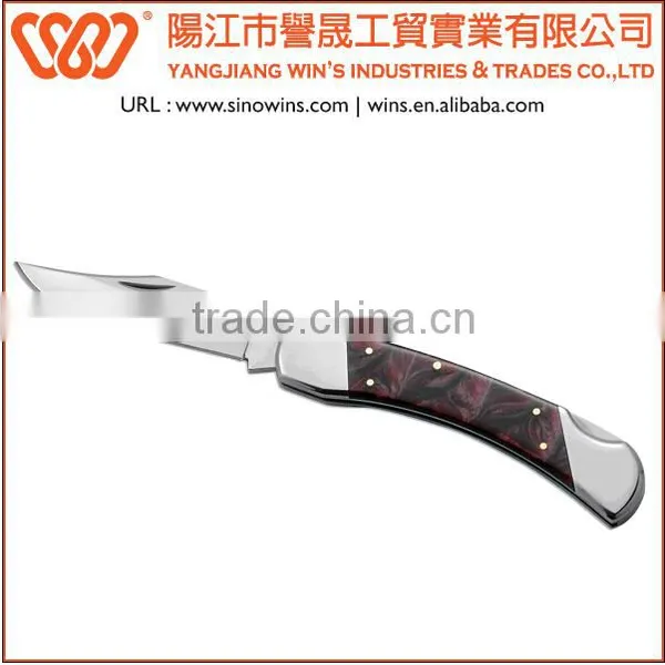 A220830 Stainless Steel Single Blade Folding Knife Curved Pocket Knife photo-5
