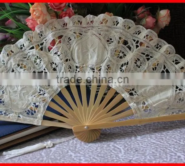 Handcrafted Lace Folding Bamboo Fan