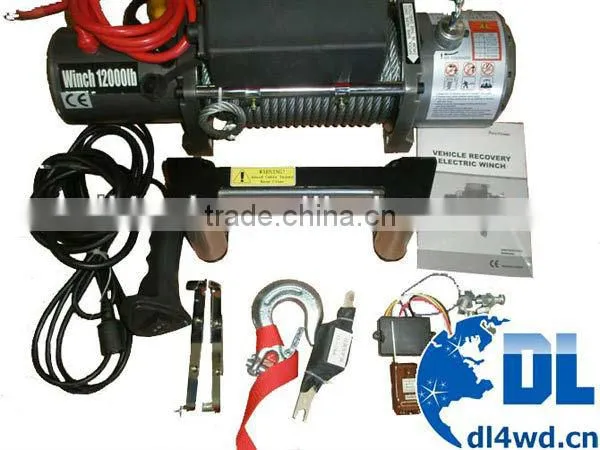 12000LB Small Caber Puller Winch Car Electric Cable Pulling Winch