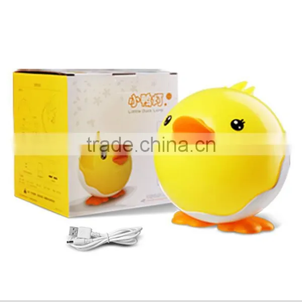 UCHOME Cute Colorful Little Duck Dimming Cartoon LED Night Light Baby Touch Switch USB Rechargeable Desktop Lamp photo-6