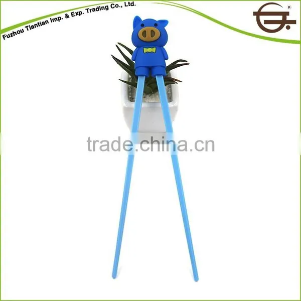 Unique Blue Cute Pig Portable Chopstick for Kid photo-3