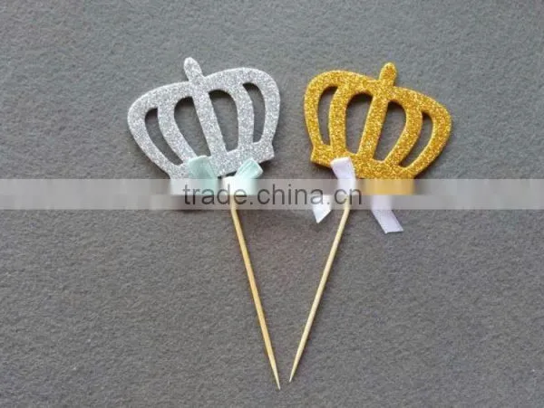 Bamboo Crown Decoration Food Pick