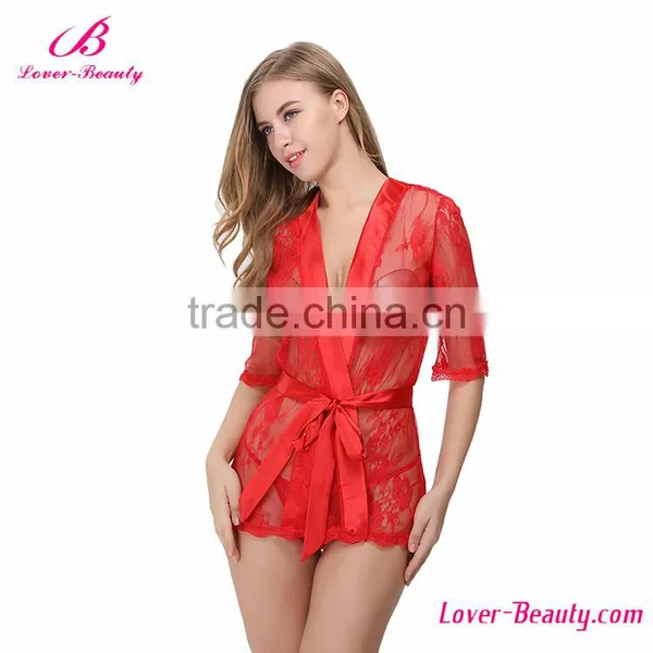 New Arrival Teen Girls Sexy Women See Through Silk Lingerie photo-4