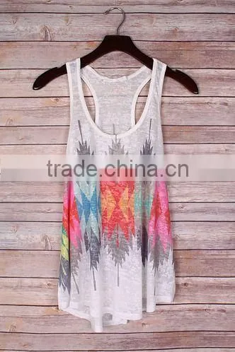 100% Polyester Dry Fit Custom Logo Printed Cheap Sexy Yoga Tank Tops photo-4