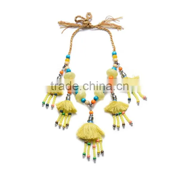 European and American Popular Long Beads Necklace Yarn Hand-woven Yiwu Jewelry Factory Wholesale photo-4