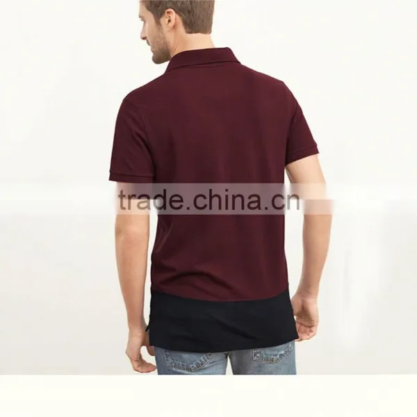 Fashion Mens Two Color Pique Polo Shirt Men's Cotton Polo Shirts photo-2