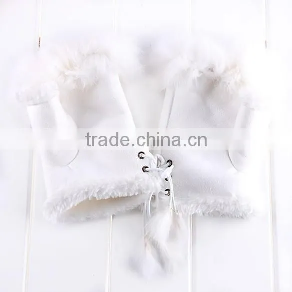2015 New Women's Rabbit Fur Hand Wrist Fingerless Warm Winter Gloves 3379 photo-6