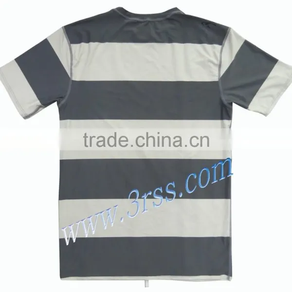 Flat Lock Stitching Men Rash Tee Shirts With UPF50+ photo-2