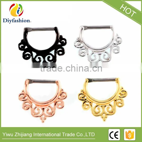 Hot Sell Body Jewelry Colorful Various Styles Titanium Septum Nose Ring photo-4