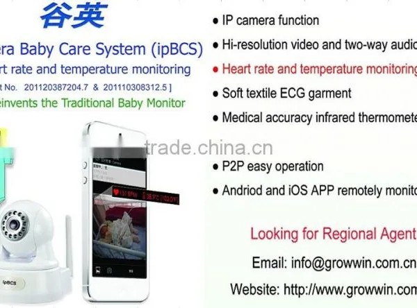 Heart Rate Temperature IP Camera Wireless Baby Monitor photo-3