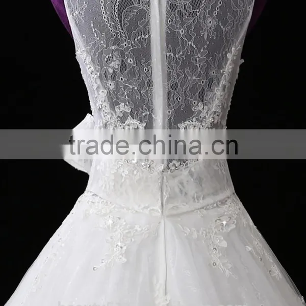 Harness Sexy Mermaid Lace Mermaid Color Wedding Dress Bridal for Bride V-neck Bridal Dress Custom Made Wedding Dress 2017 F10901 photo-4