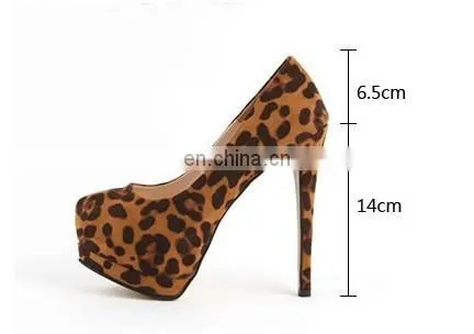 Leopard Print Platform High Heel Shoes Italian Shoes For Ladies photo-2