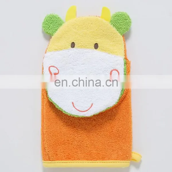 Baby Shower Gifts Terry Cloth Animal Shaped Bath Puppets Gloves Baby Wash Mitt photo-2