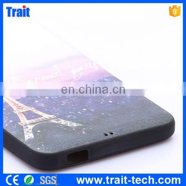 Silk Grain Leather Skin Colorful Painting Soft TPU Back Case for HTC Desire 728 photo-4