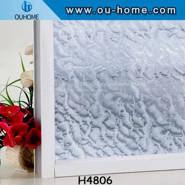 OUHOME Window Film Vinyl 3D PVC Window Privacy Film Static Less Static Cling Film photo-2