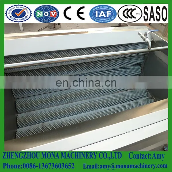 High Pressure Water Spray , Orange Washer Brush Rollers Fruit Washing Machine for Sale photo-6