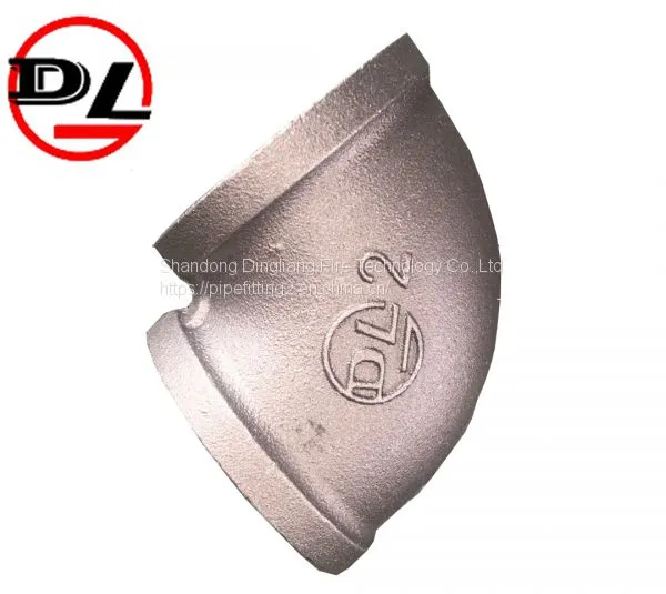Black Malleable Iron Pipe Fittings 90 Degree Equal Elbow