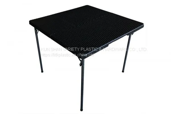 Wicker Folding Table -35'' Plastic Furniture Company Blow Molding Products Supplier Custom Plastic Furniture