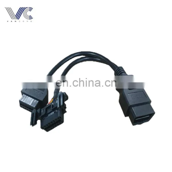 OBD2 Male to Dual Female Adapter Splitter Extension Cable 18cm OBD II 0.6FT photo-6