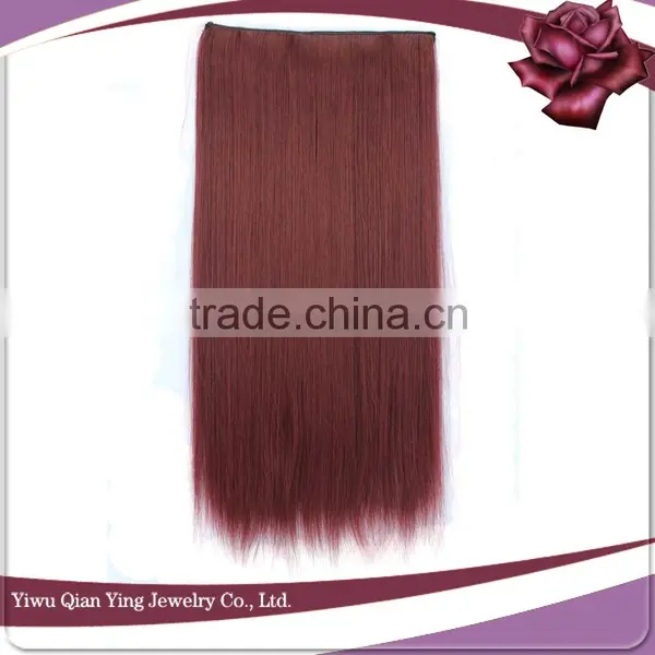 Wholesale Burgundy Easy Clips Hair Extensions photo-5