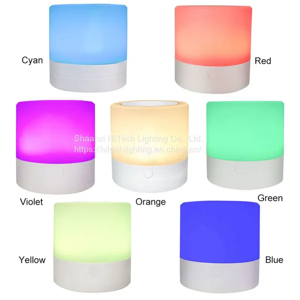 LED Touch Control Night Light Induction Dimmer Lamp Smart Bedside Lamp Dimmable RGB Color Change Rechargeable Smart photo-5