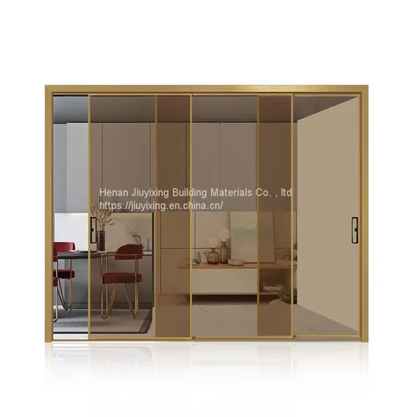 Easy Installation Supermarket Light Luxury Style Aluminium Glass Door