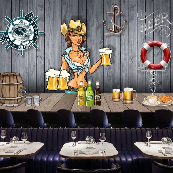 Custom Bar Dance Wallpaper Background Wall Paper Summer Outdoor Dinner Mural Restaurant Clubs KTV Decor Murals 3D Dropshipping photo-2